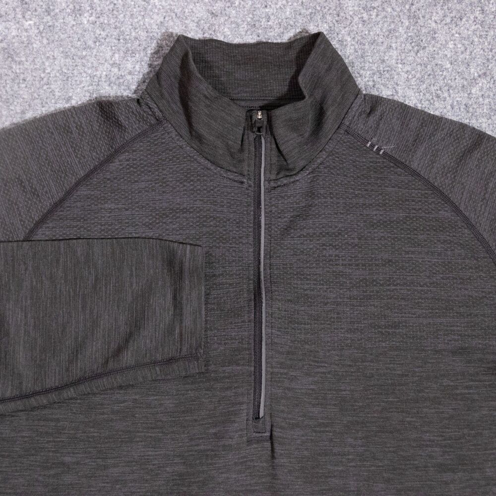 Lululemon Metal Vent Tech Quarter 1/4 Zip Long Sleeve Pullover XL Black Stretch